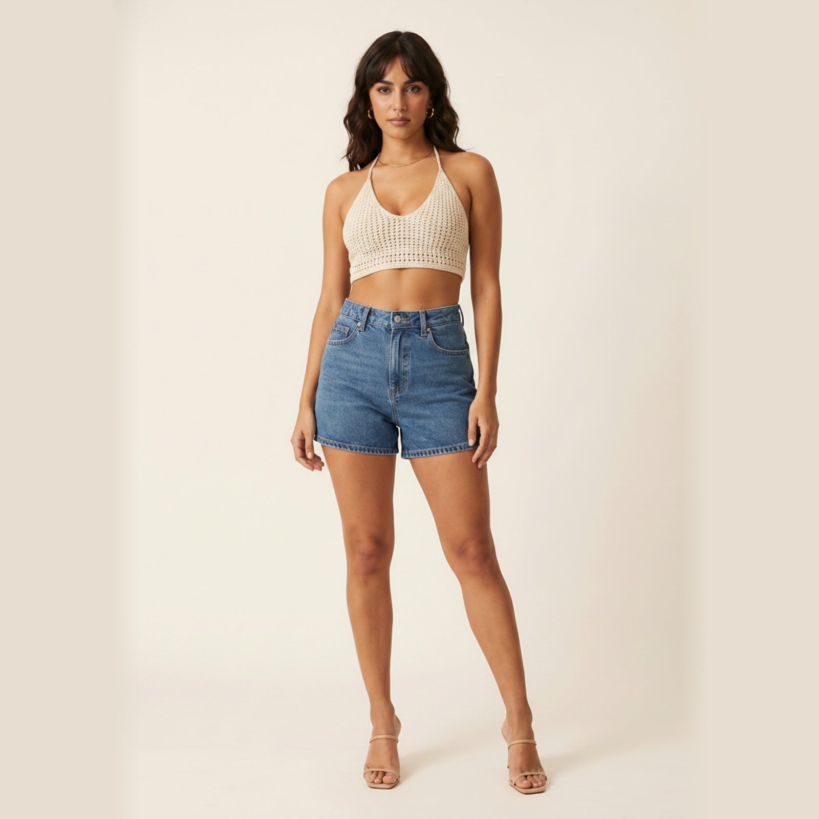 Coastal | Women's Crochet Halter Top - Hero Front