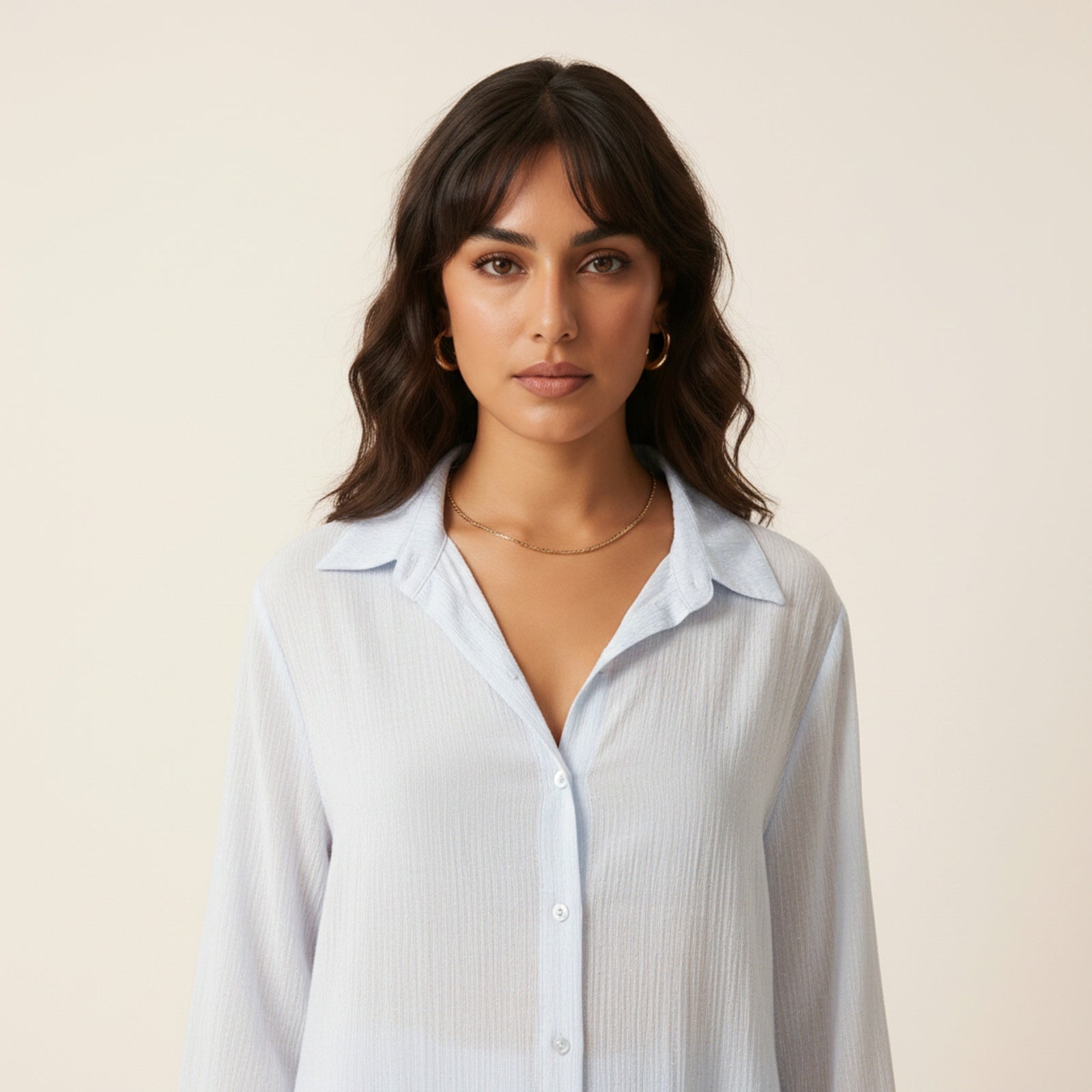 Cove | Women's Polyester Shirt Dress - Detail Close-up