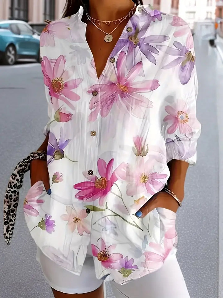 GAIDA | LIGHTWEIGHT SUMMER FLORAL BLOUSE