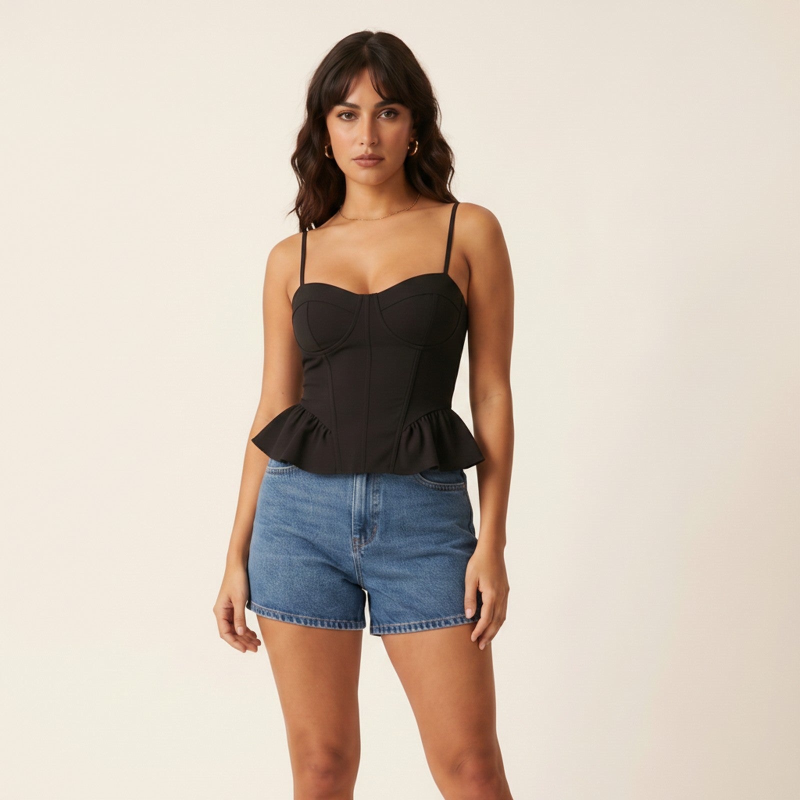 Sol | Women's Corset Cami Top - Detail