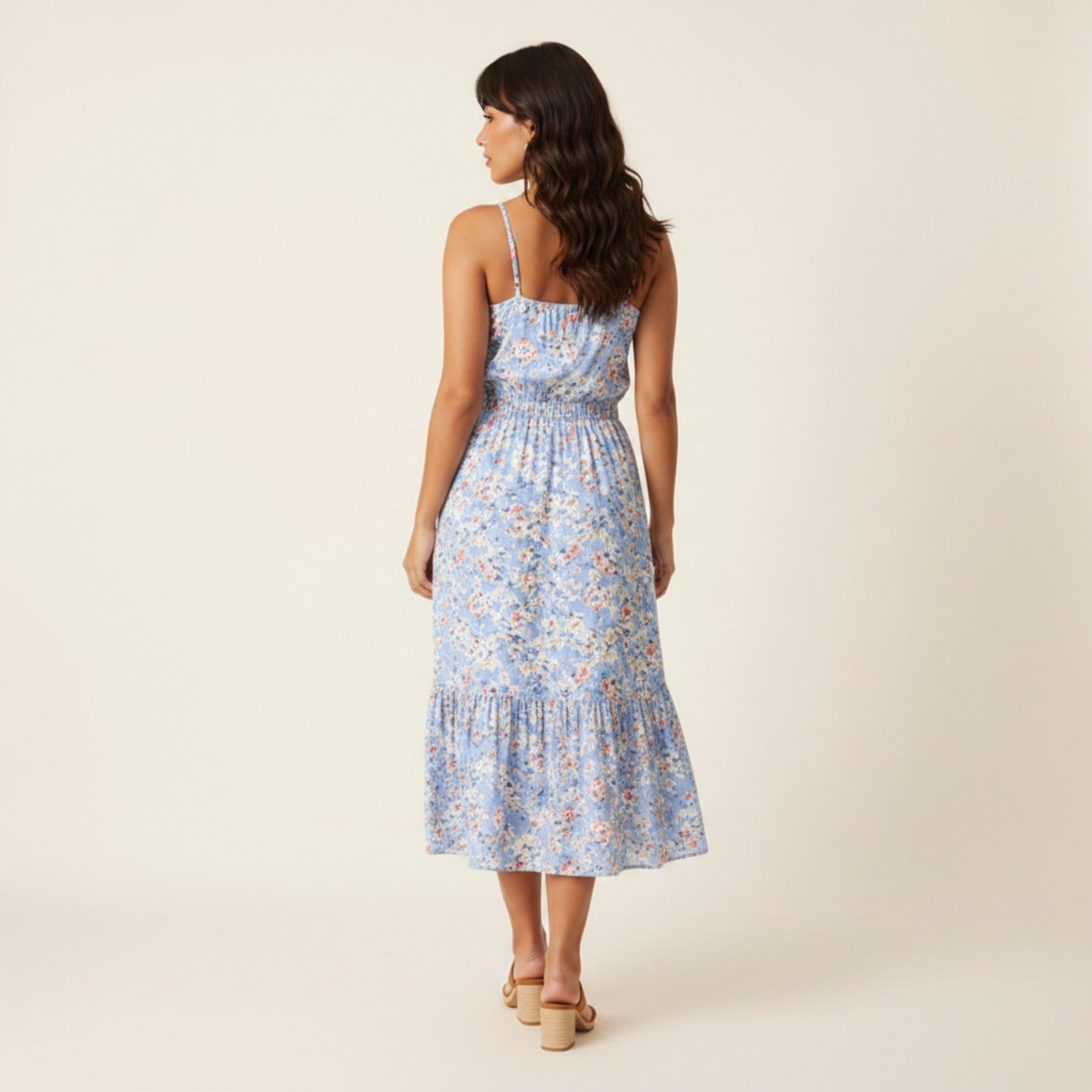 Daphne | Women's Rayon Summer Dress - Back View