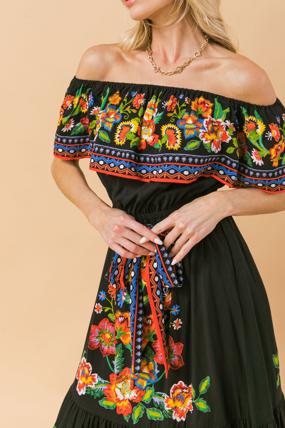 Poetic Love Print Maxi Dress