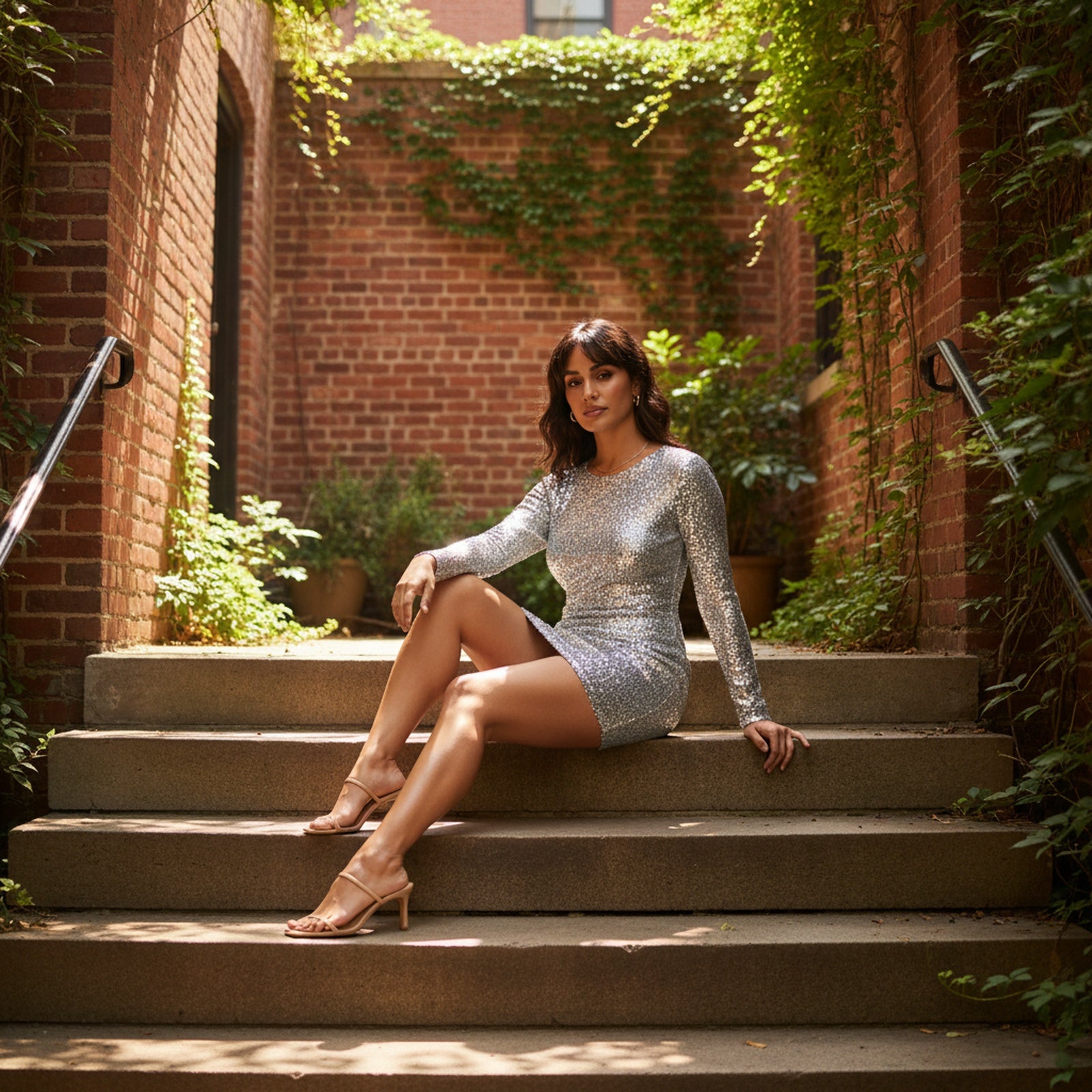 Disco Fever | Women's Sequin Mini Dress - Lifestyle Editorial