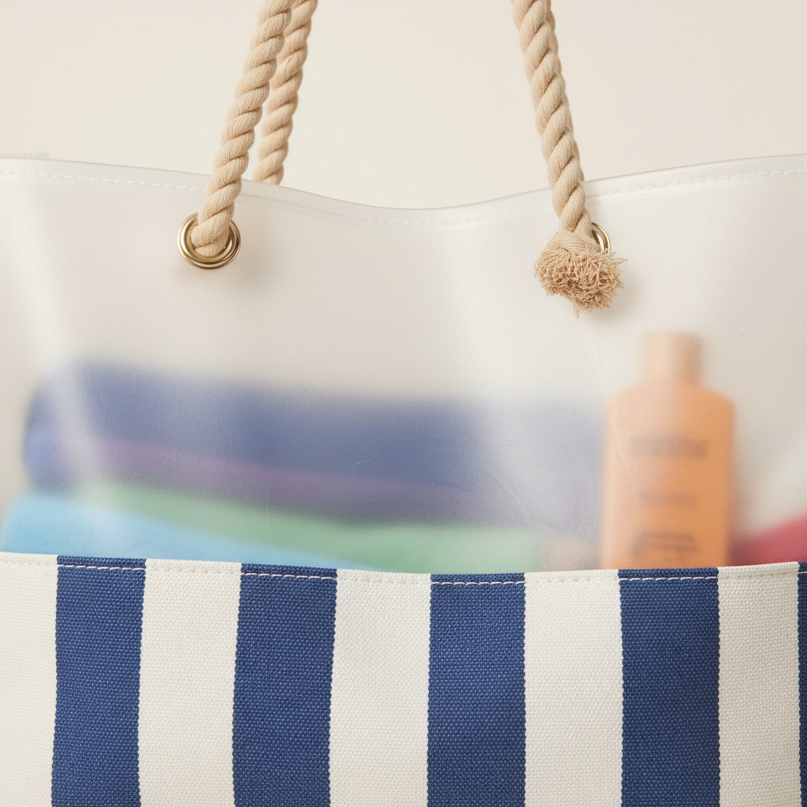 Drift | Women's PVC/Canvas Tote Bag - Detail Close-up