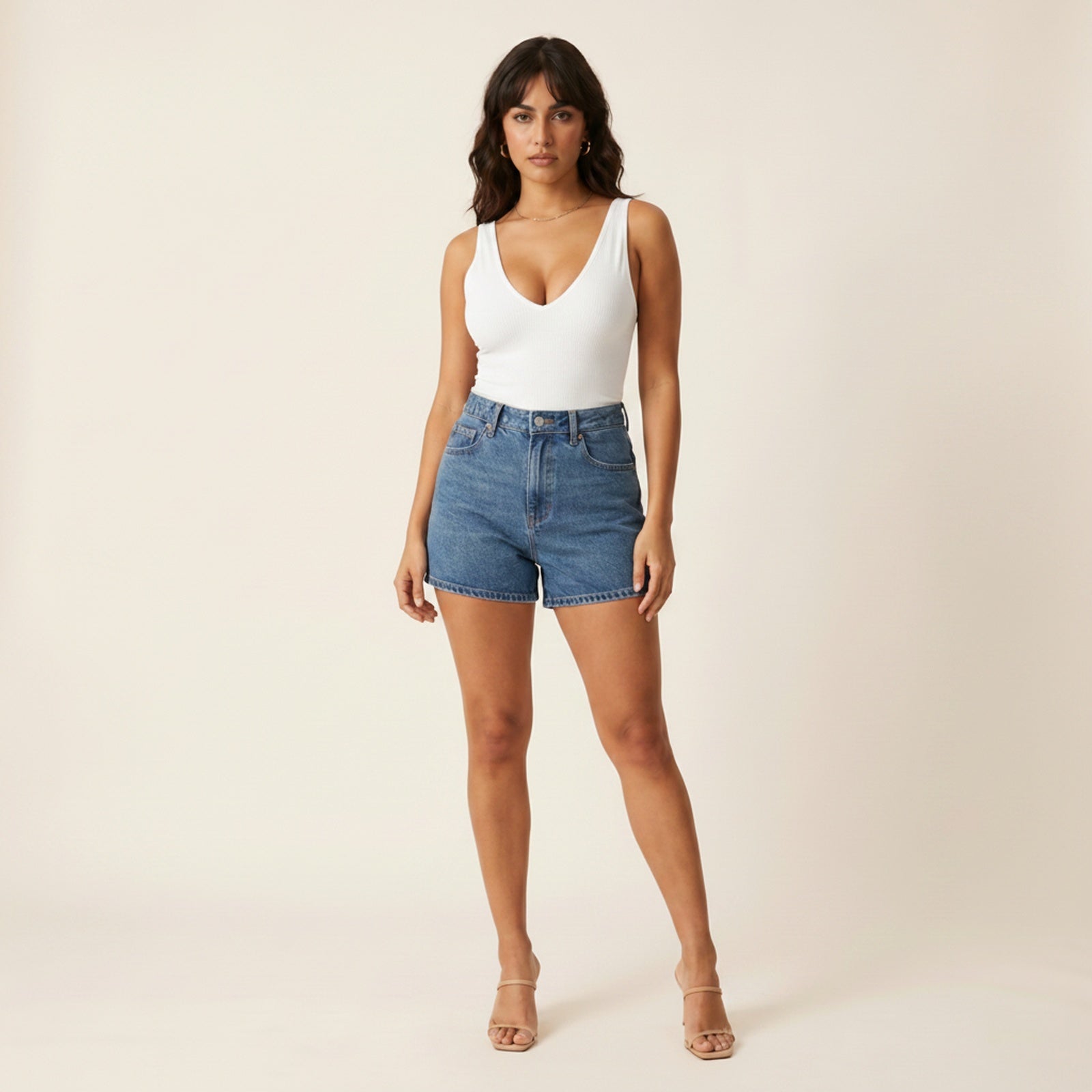 Essentials Ribbed Tank Top - White