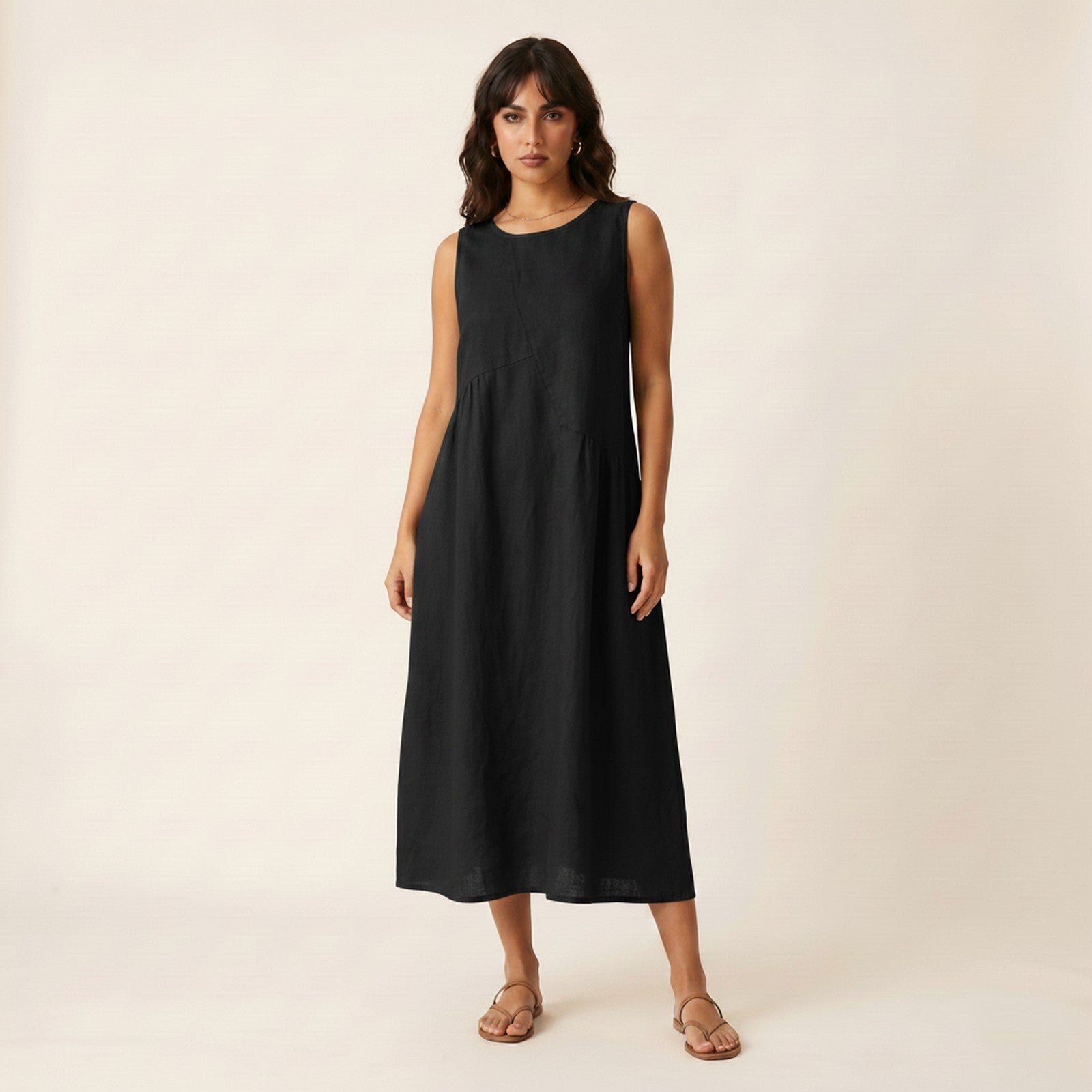 Mara | Women's Cut-Out Midi Dress - Black