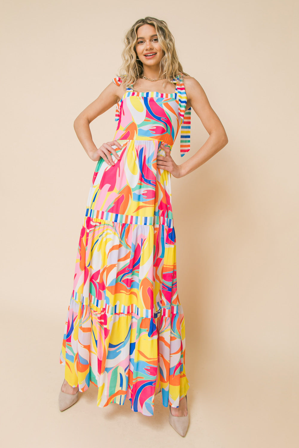 "TEA PARTY WOVEN" MAXI DRESS