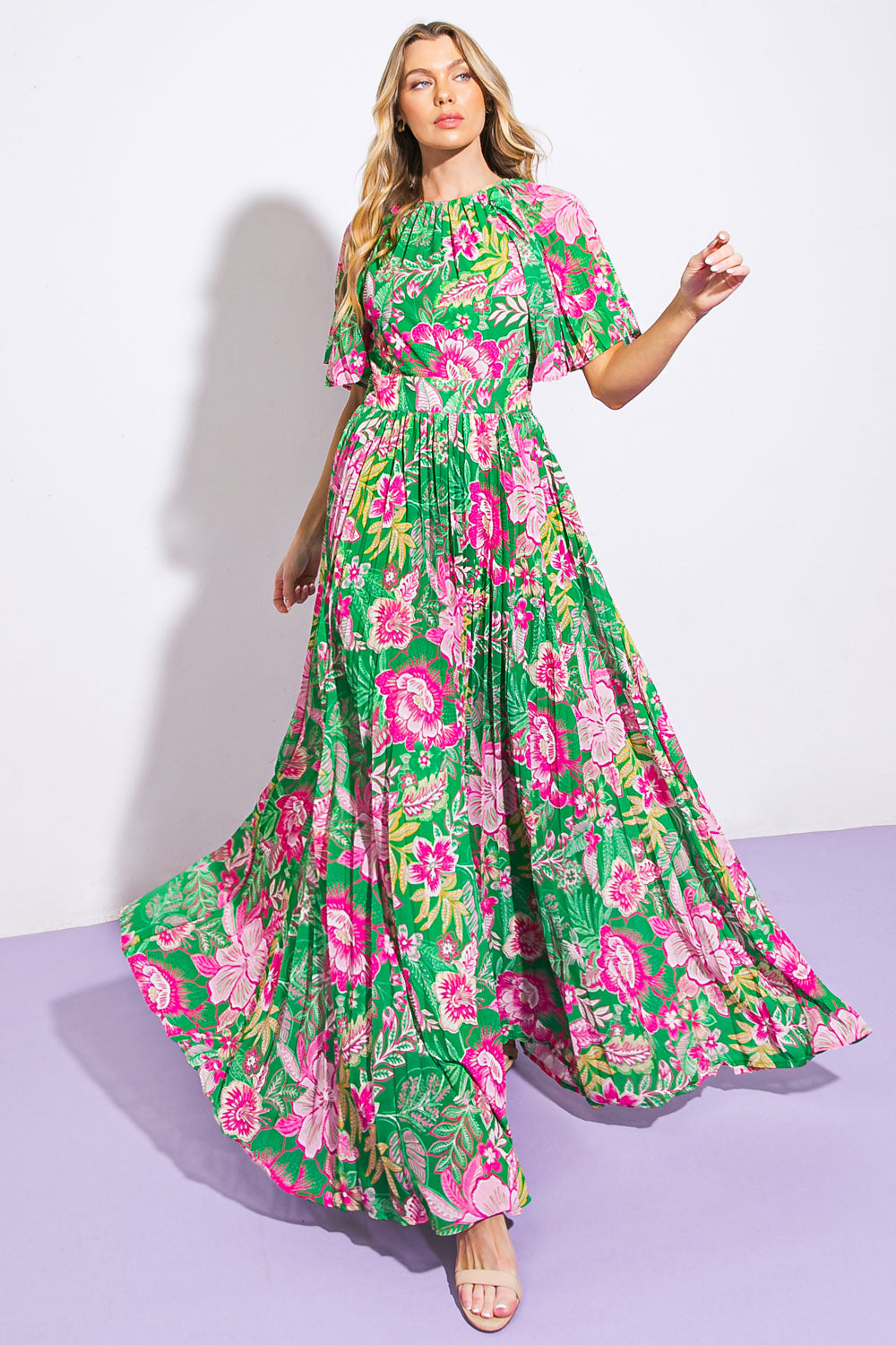 All-Night Revival Woven Maxi Dress
