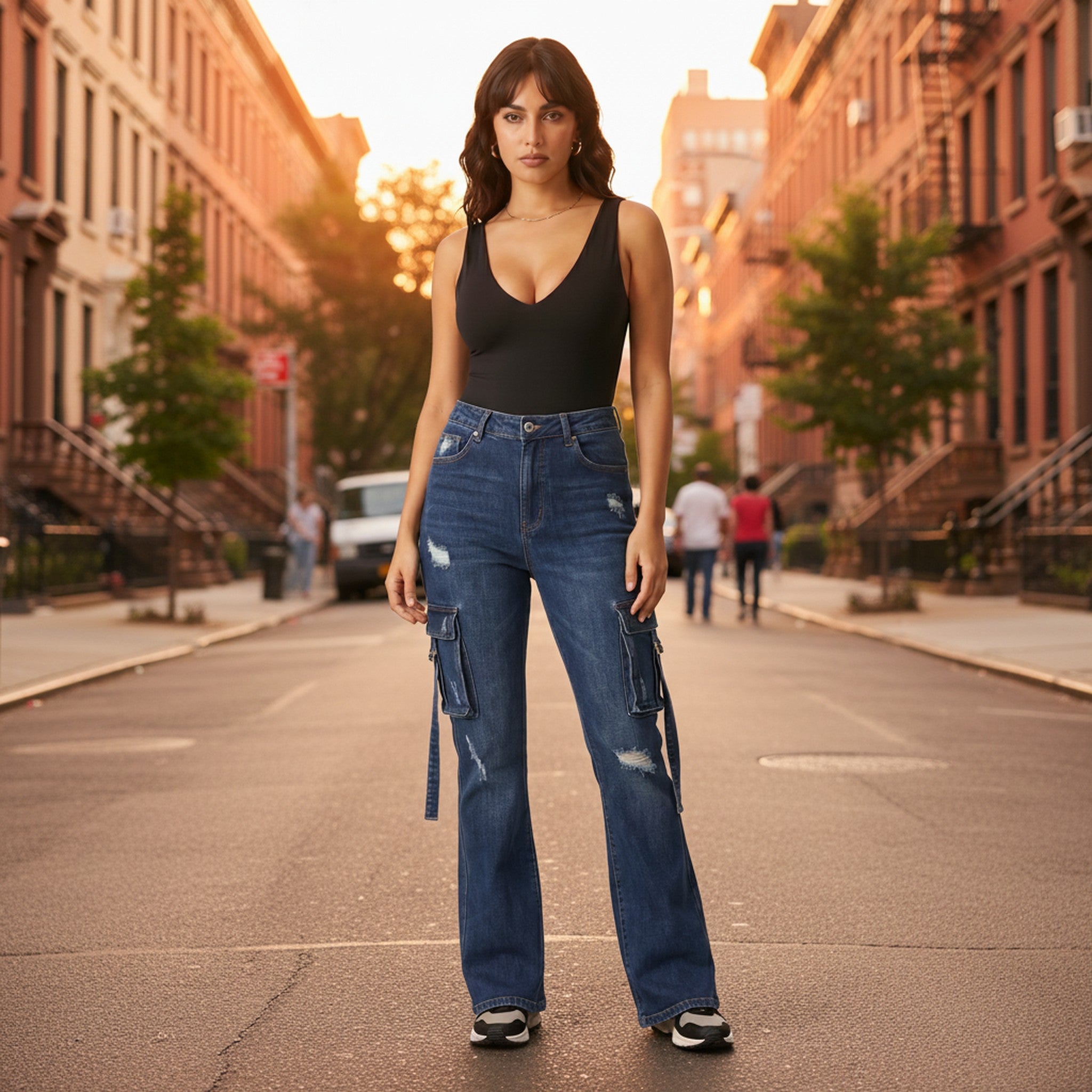 Lux | Women's High-Waist Flared Jeans - view 5