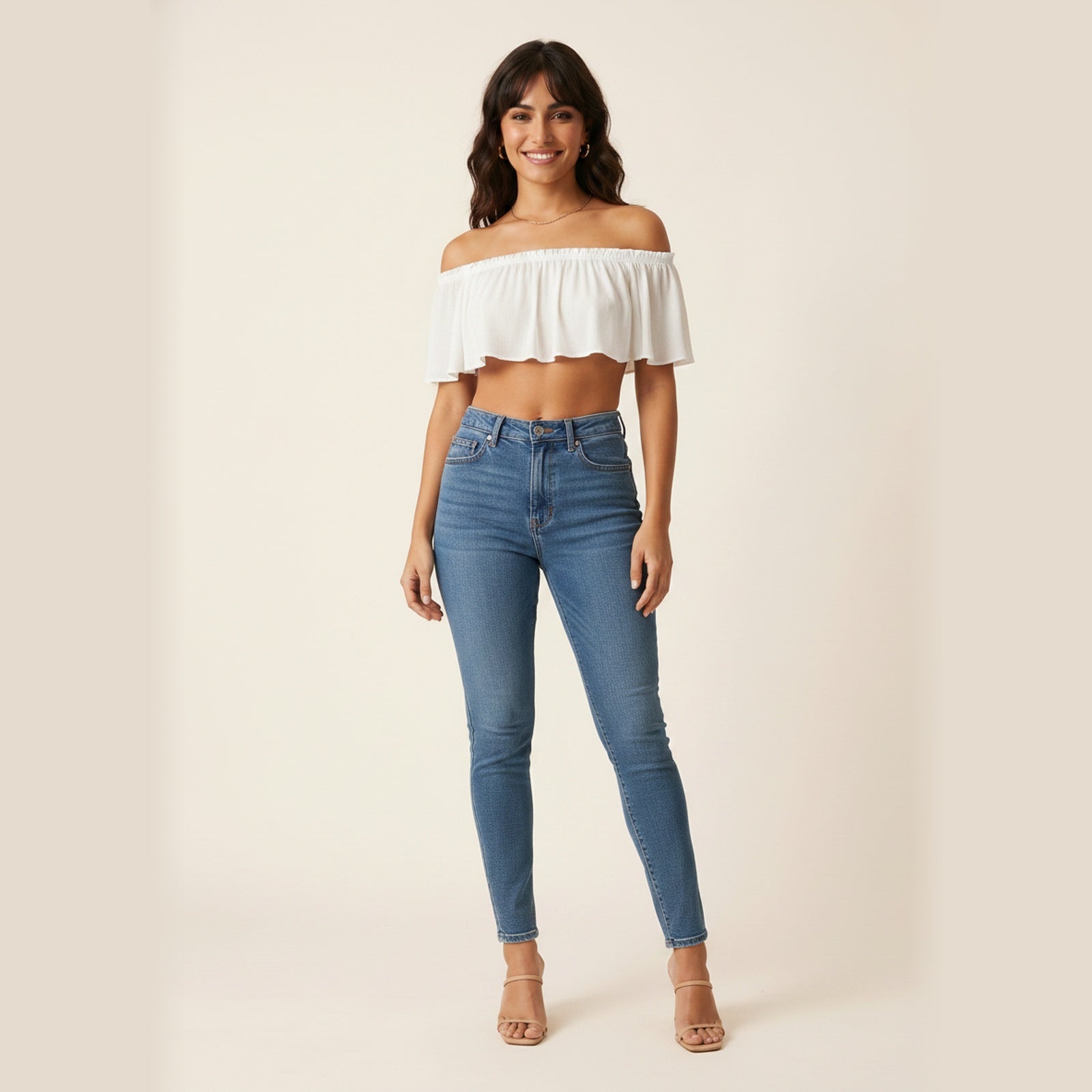 Flirt | Women's Off-Shoulder Ruched Top - Hero Front