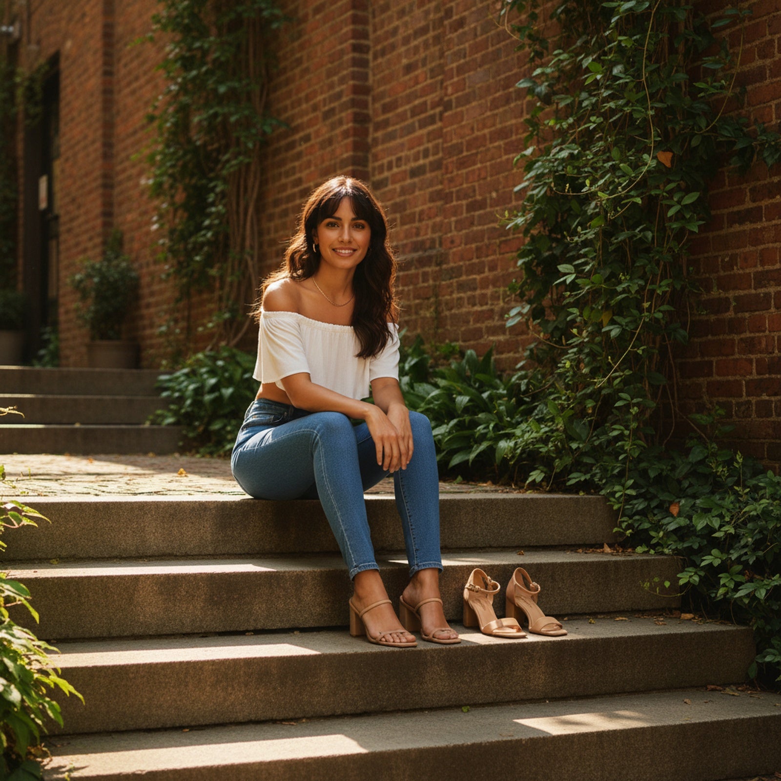 Flirt | Women's Off-Shoulder Ruched Top - Lifestyle Editorial