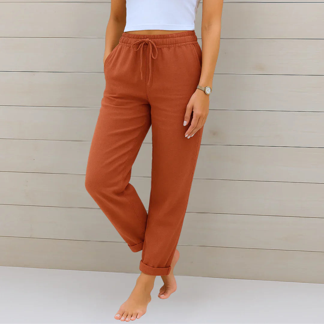 SERENA - HIGH-QUALITY, BREATHABLE STRETCH PANTS MADE OF LINEN