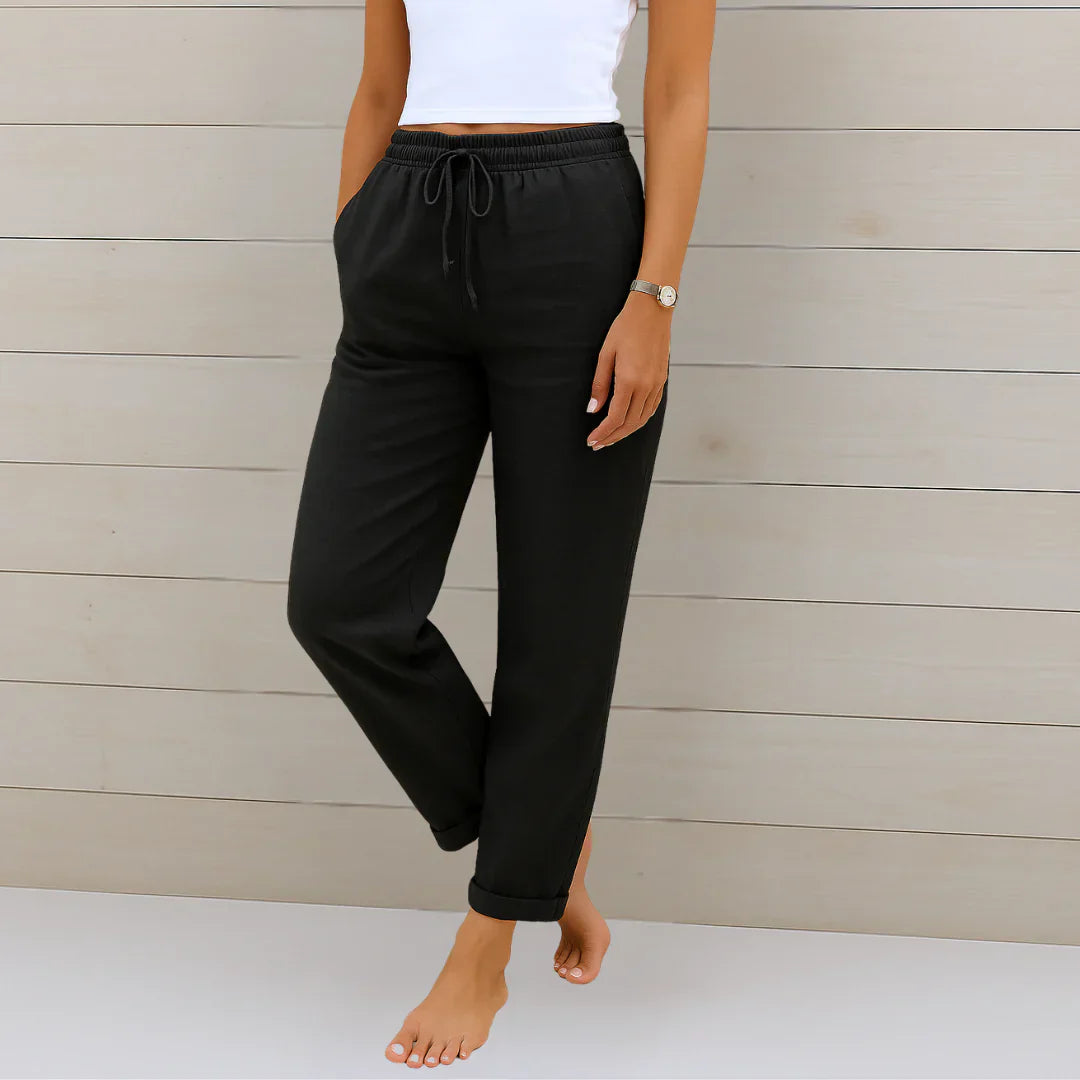 SERENA - HIGH-QUALITY, BREATHABLE STRETCH PANTS MADE OF LINEN