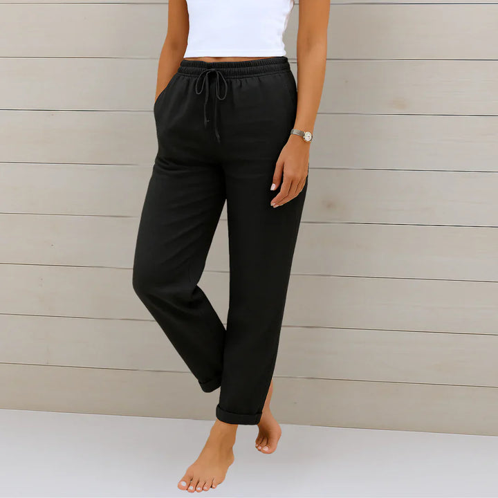 SERENA - HIGH-QUALITY, BREATHABLE STRETCH PANTS MADE OF LINEN
