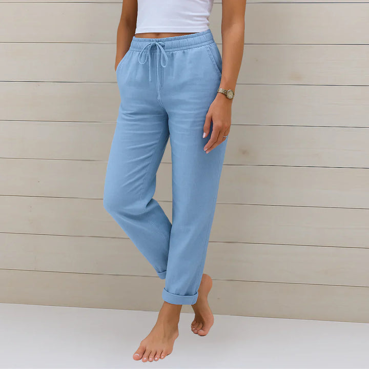 SERENA - HIGH-QUALITY, BREATHABLE STRETCH PANTS MADE OF LINEN