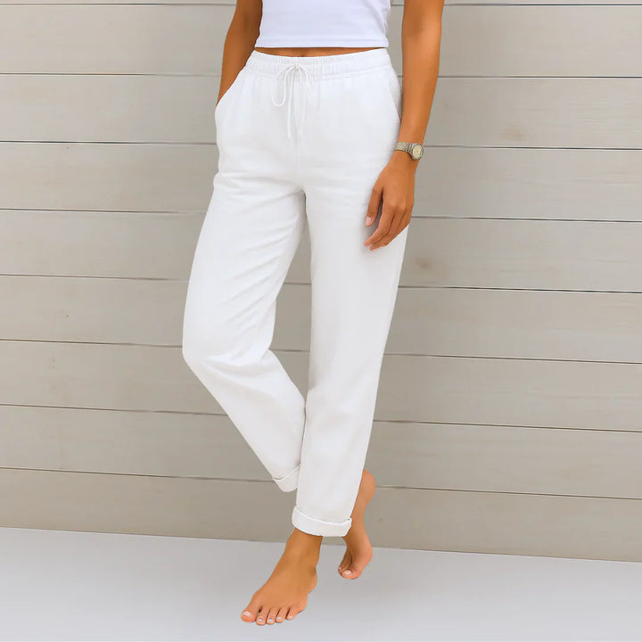 SERENA - HIGH-QUALITY, BREATHABLE STRETCH PANTS MADE OF LINEN
