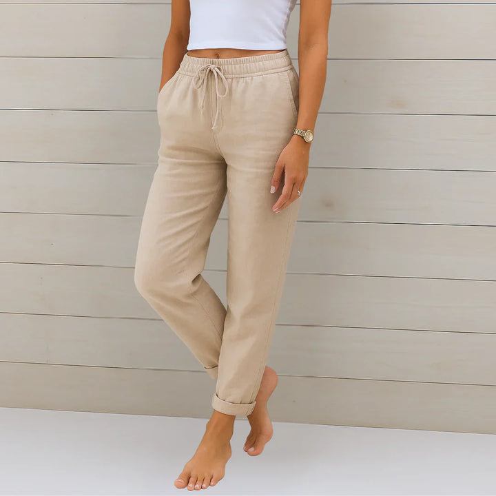 SERENA - HIGH-QUALITY, BREATHABLE STRETCH PANTS MADE OF LINEN