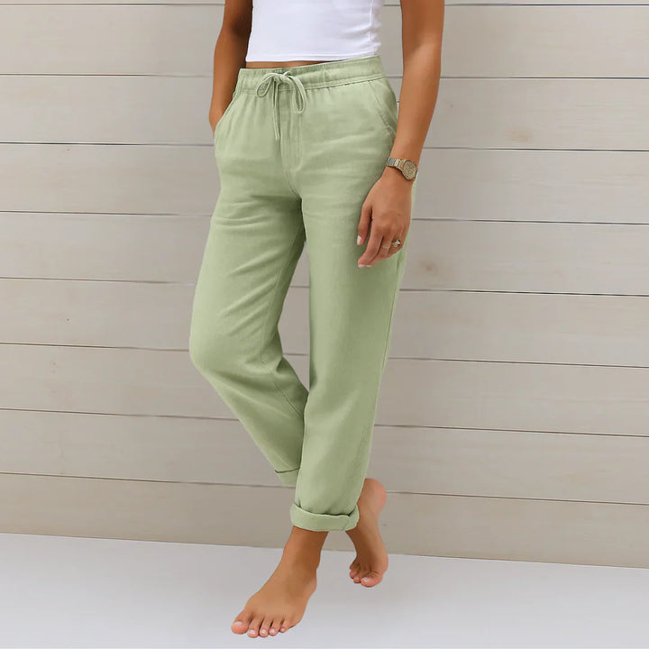 SERENA - HIGH-QUALITY, BREATHABLE STRETCH PANTS MADE OF LINEN