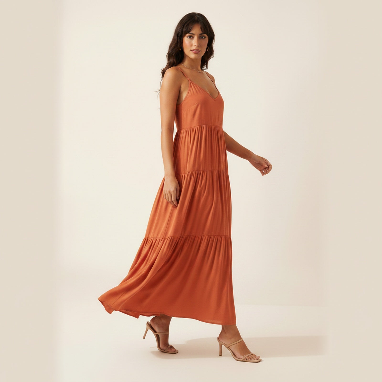 Free Spirit | Women's Tiered Ruffle Maxi Dress - Movement