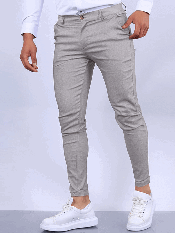 Noa Stretch Pants - Light Grey