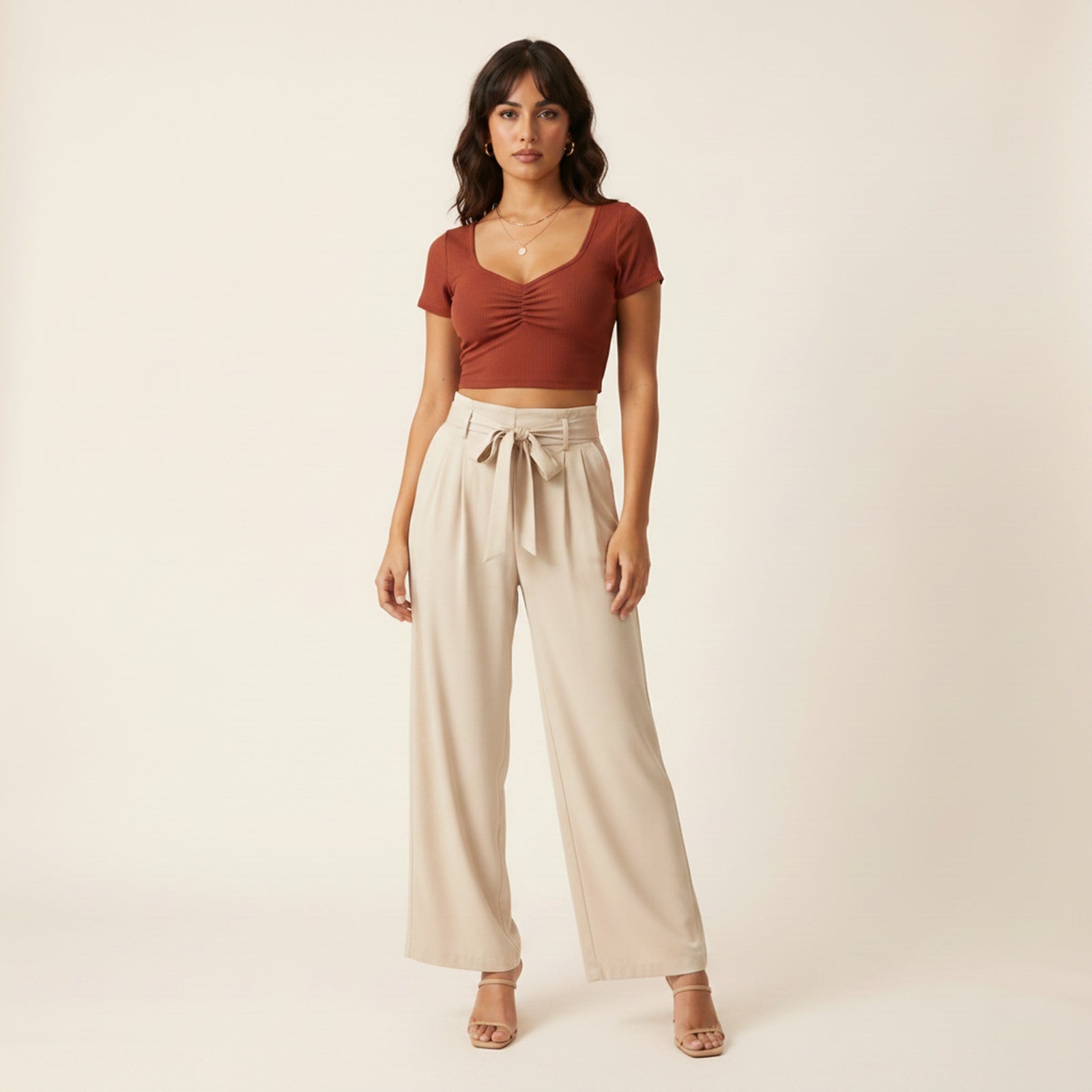 Ivy | Women's Polyester Crop Top - Hero Front