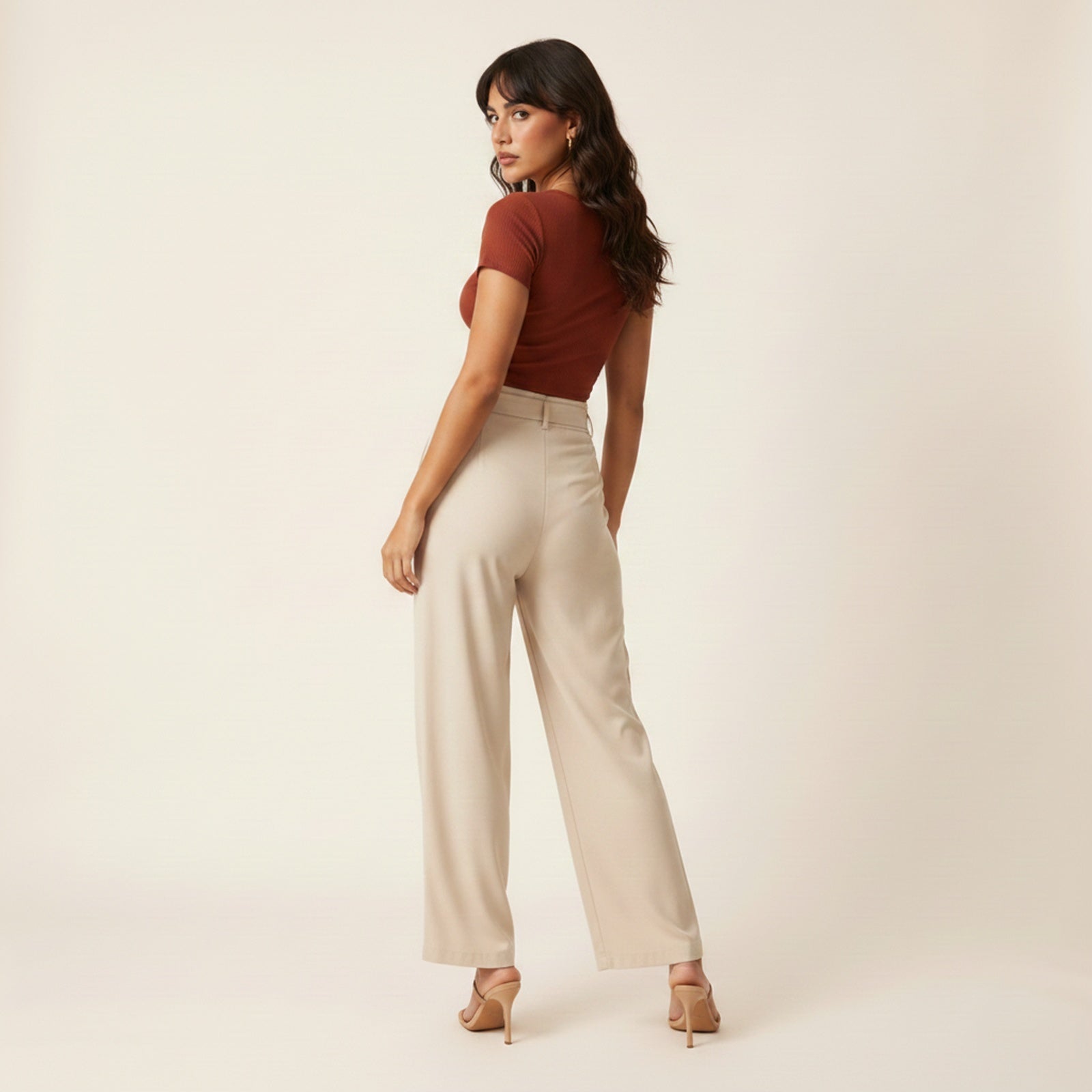 Ivy | Women's Polyester Crop Top - Back View