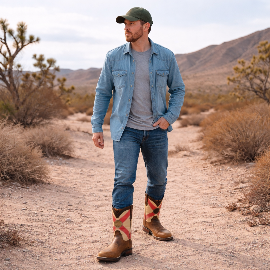 Men's Florida State Flag Western Boots