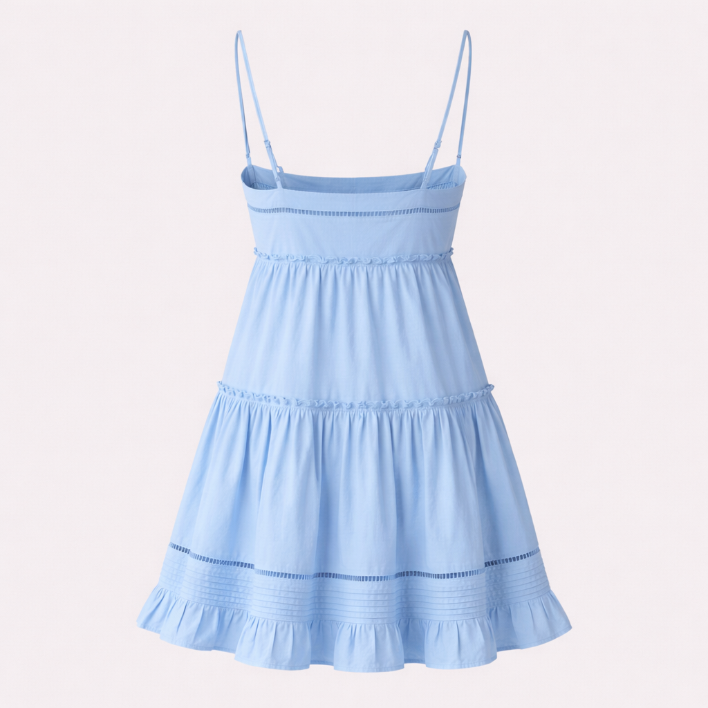 Women’s Ruffle Tier Mini Dress - Relaxed Fit