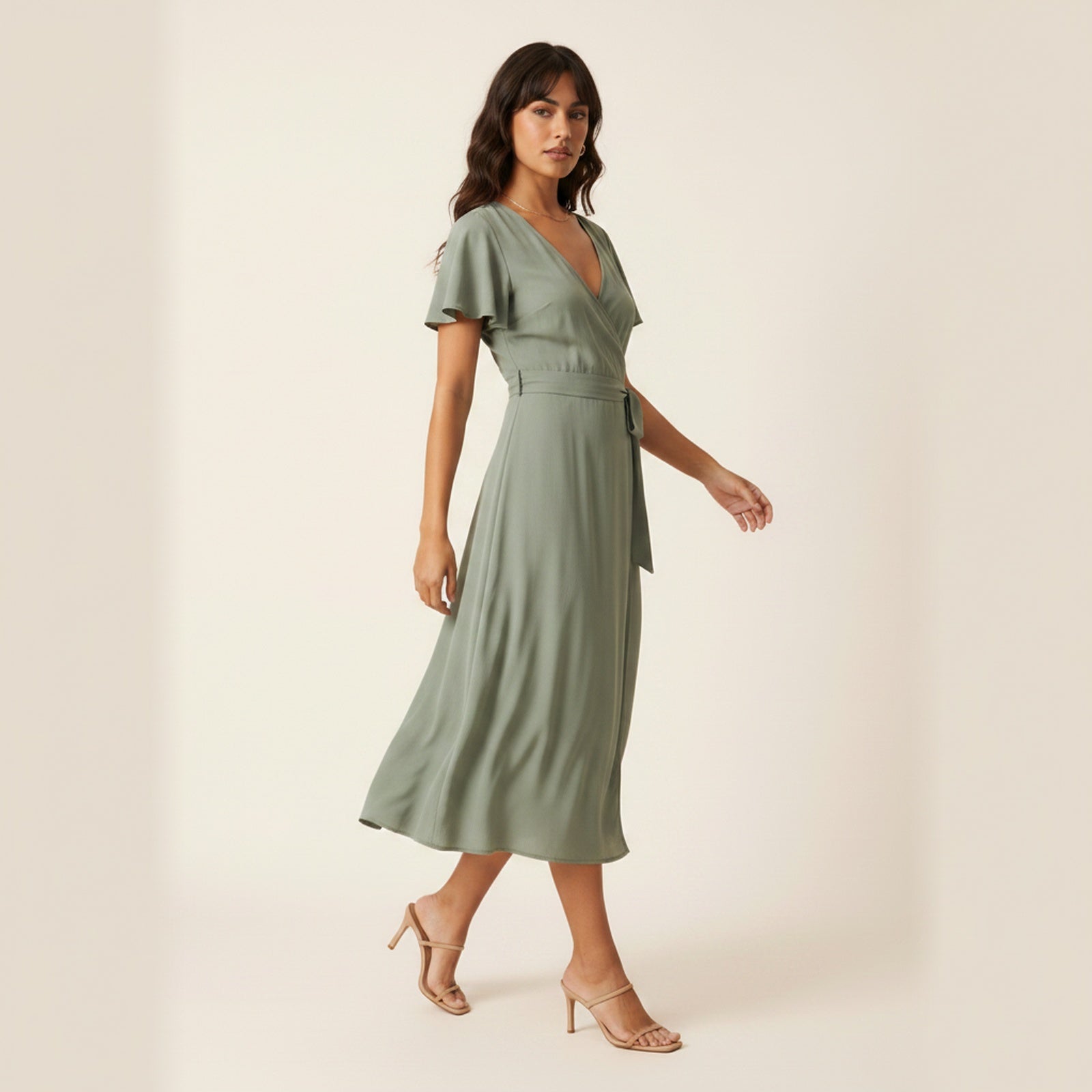 Ocean Breeze | Women's Wrap Front Midi Dress - Movement