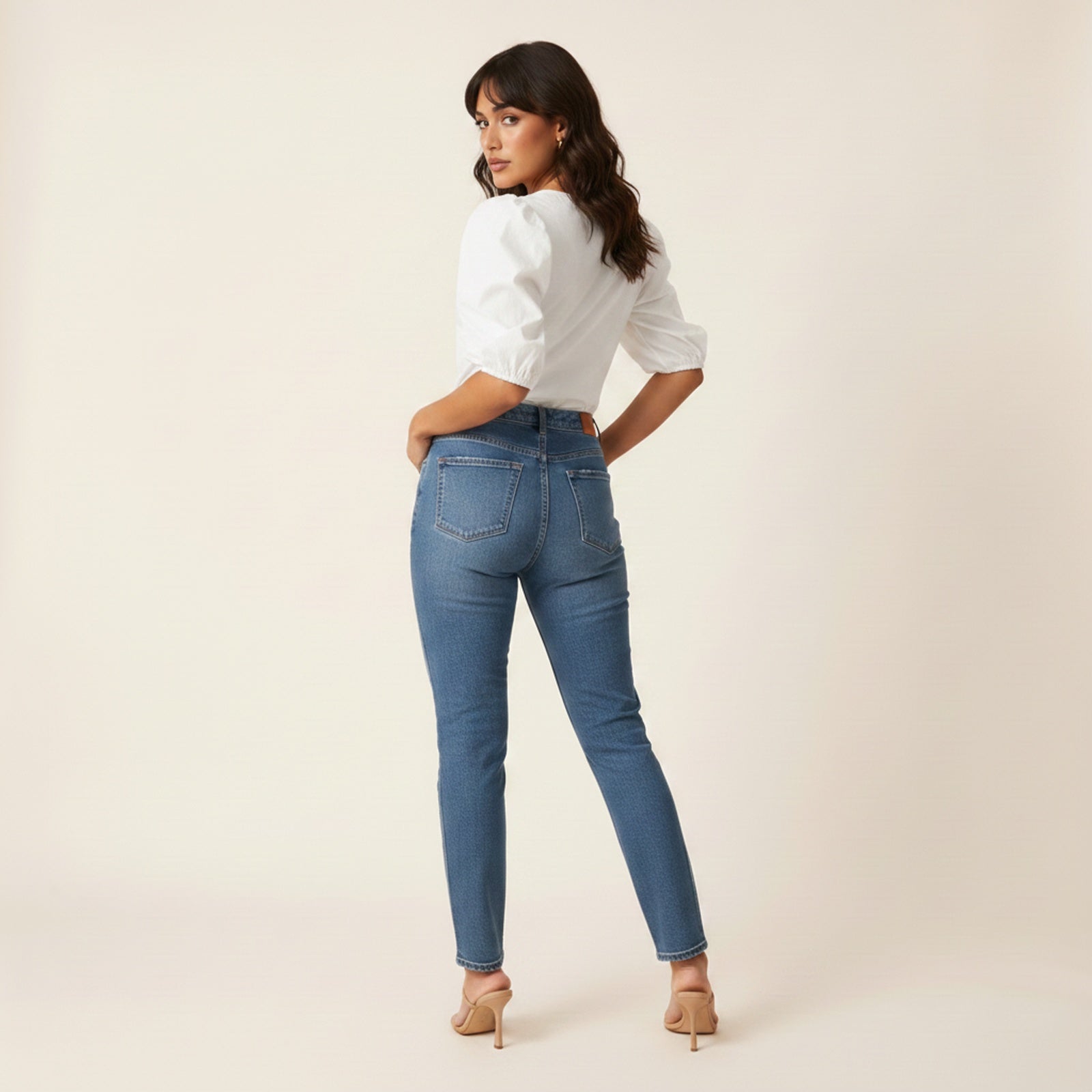 Paloma | Women's Cotton Sleeve Top - Back View