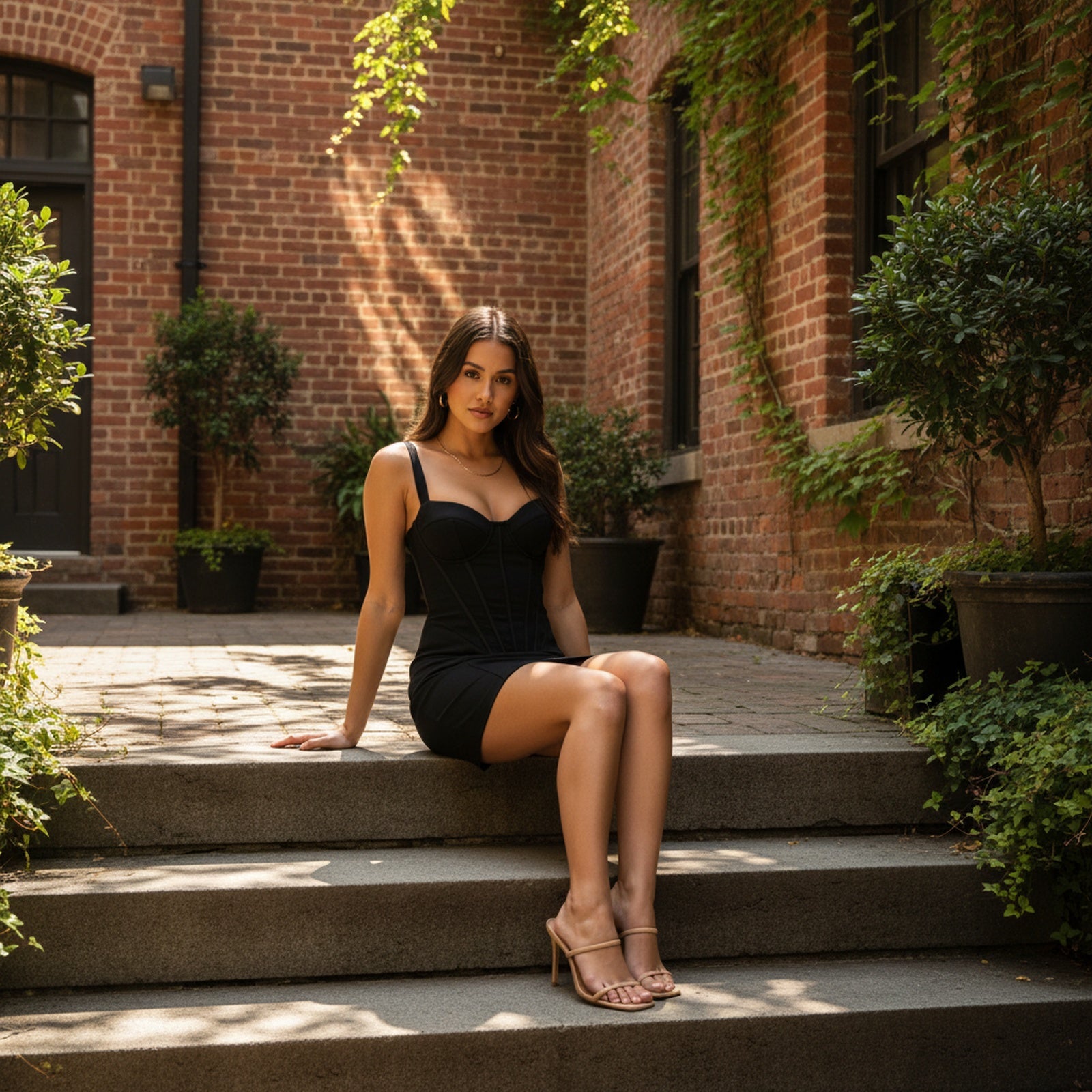Power Hour | Women's Corset Mini Dress - Lifestyle Editorial
