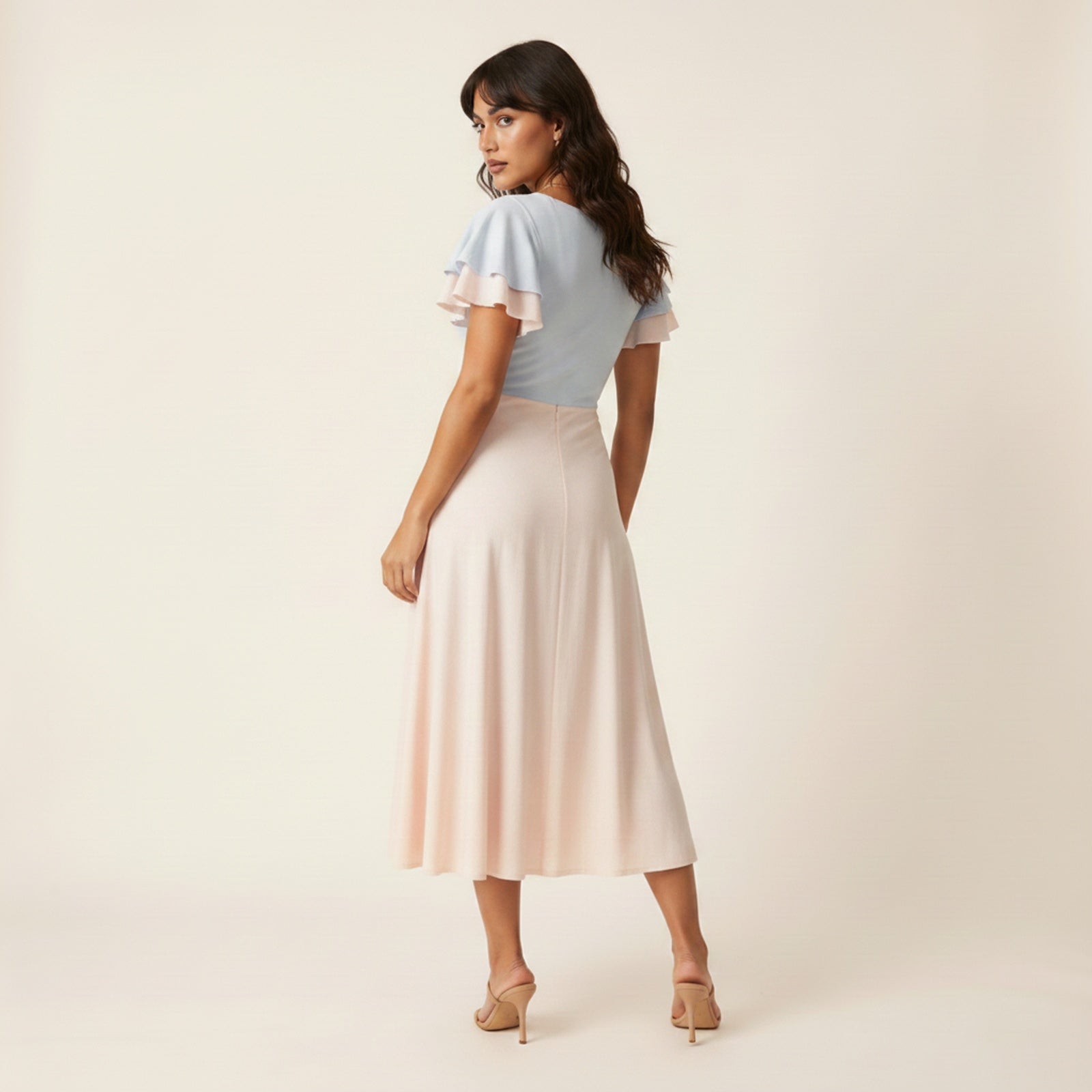Primrose | Women's Cotton Blend Sleeve Midi - Back View