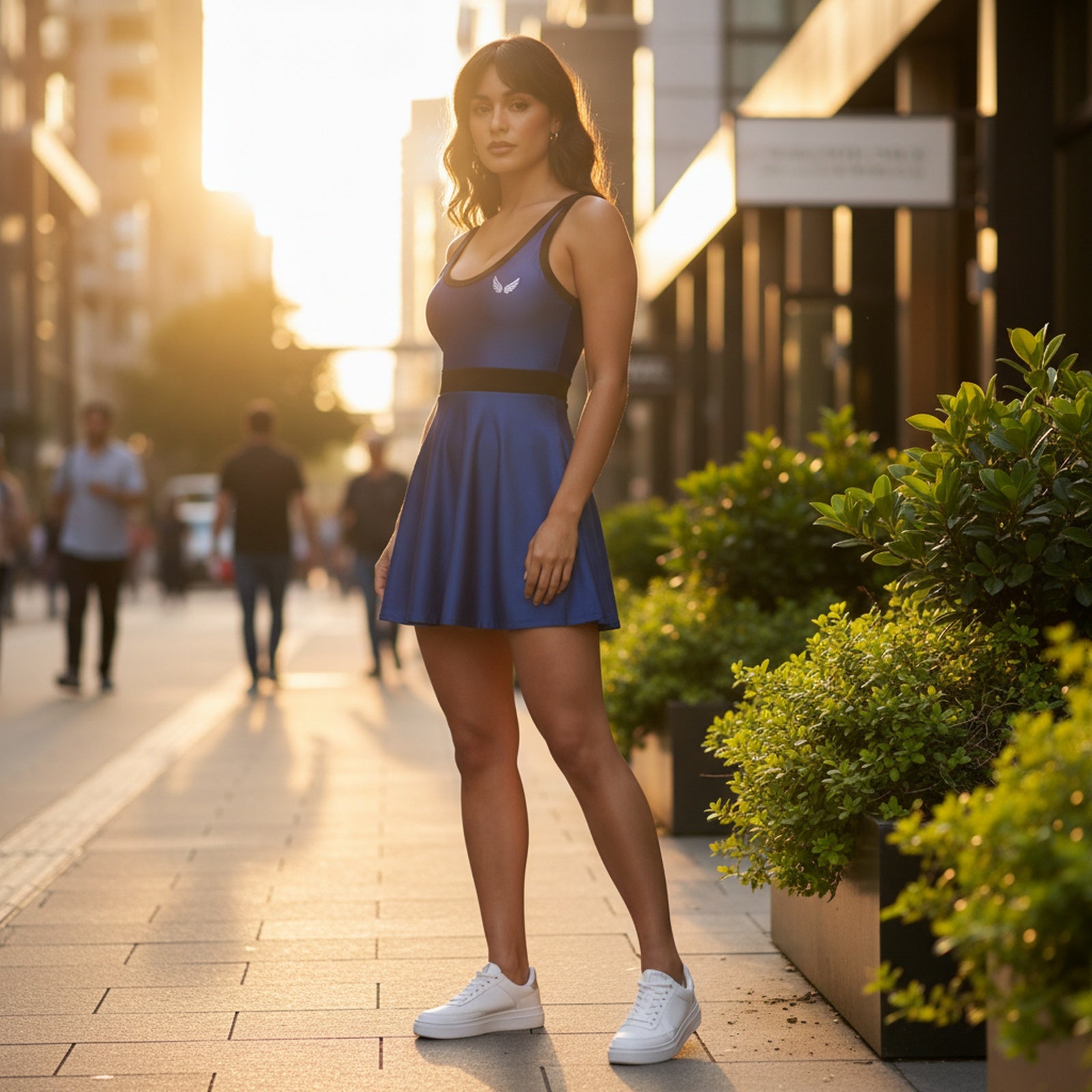 Rally | Women's Polyester/Spandex Mini Dress - Lifestyle Editorial