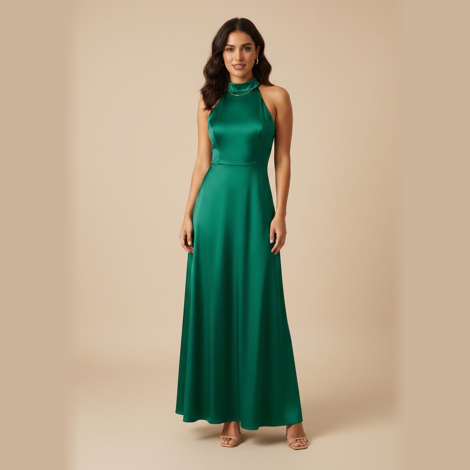 Red Carpet | Women's Halter Maxi Dress - Hero Front