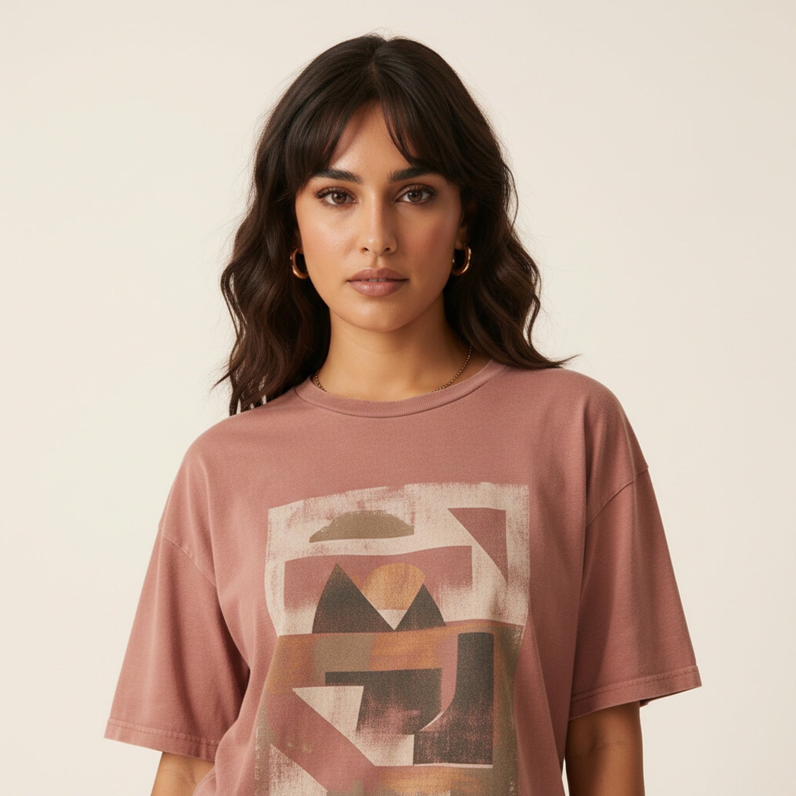 Retro Vibe | Women's Vintage Wash Graphic Tee - Detail Close-up