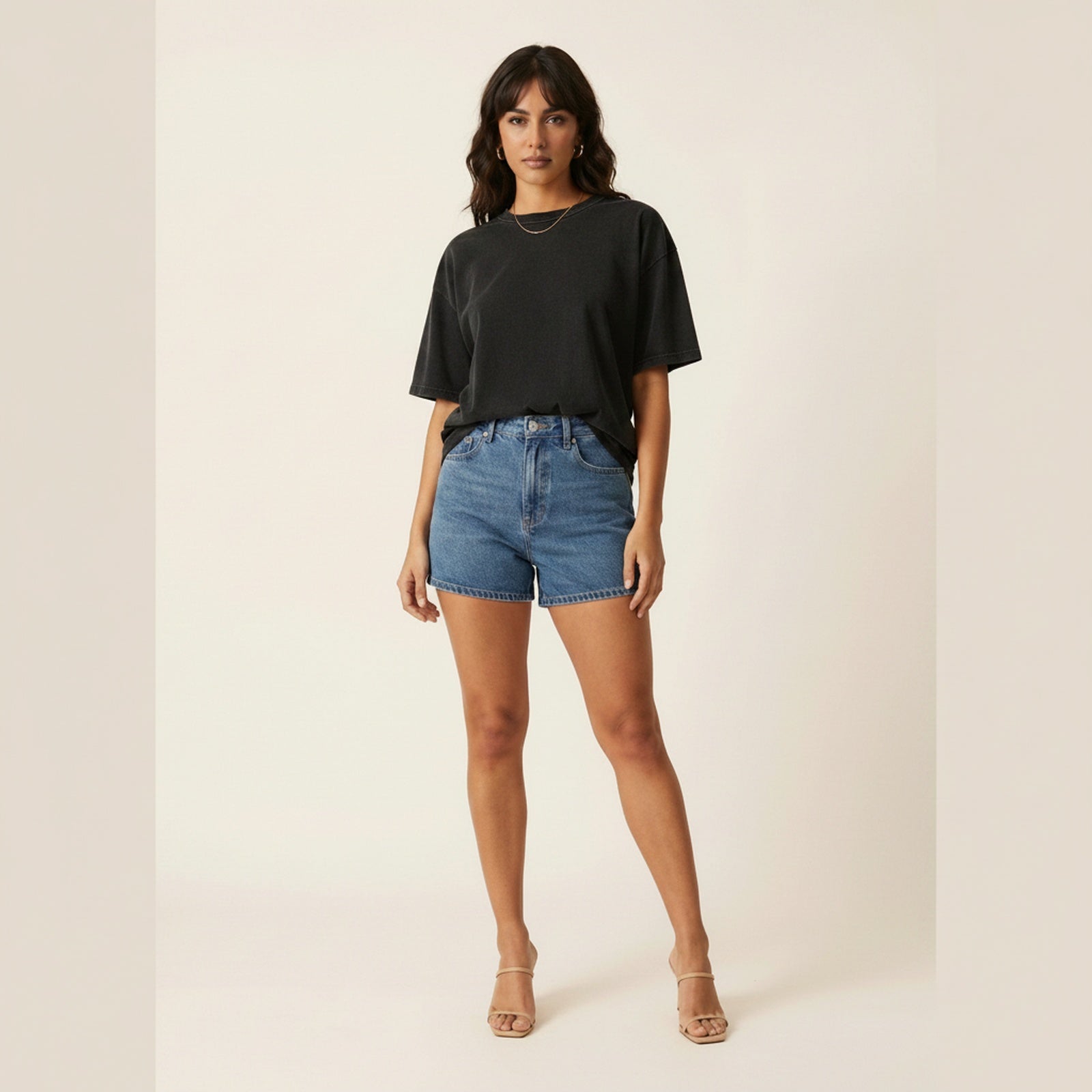 Retro Vibe Vintage Wash Graphic Tee - Washed Black