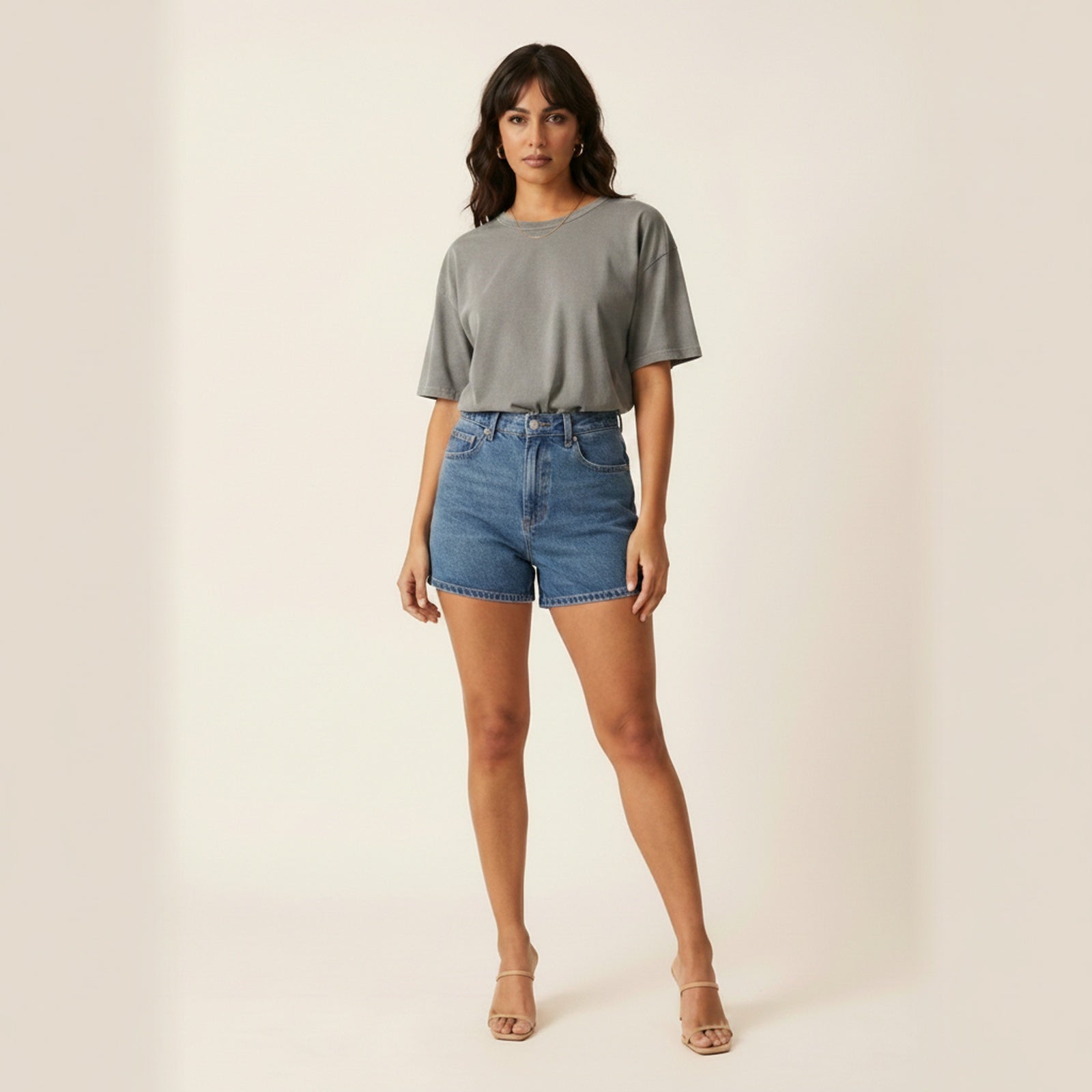 Retro Vibe Vintage Wash Graphic Tee - Washed Grey