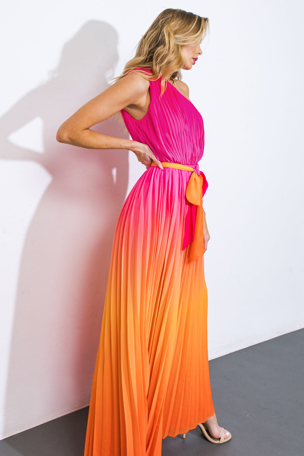 Printed woven maxi dress