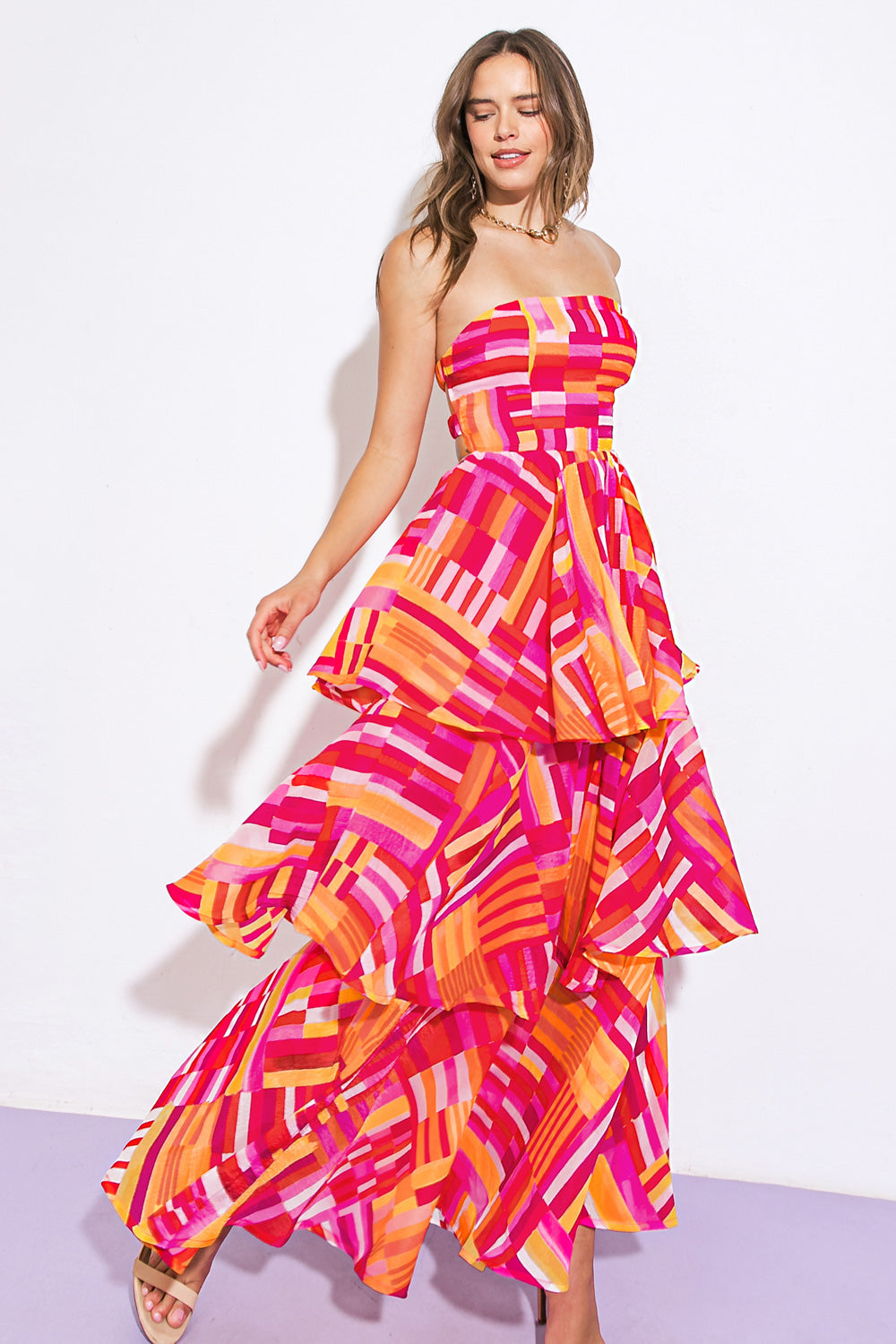 Evening Breeze Flowy Woven Maxi Dress
