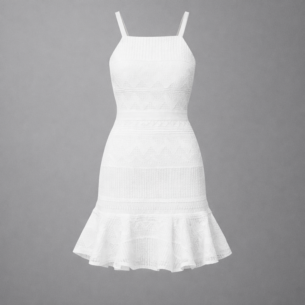 Women’s White Daywear Mini Dress - Clean Cut