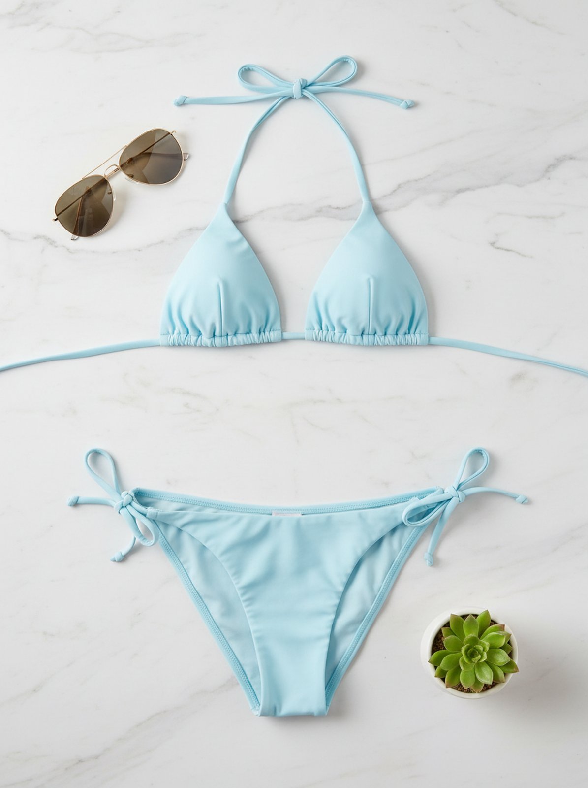 "Shore Thing" Ruched High-Waist Bikini