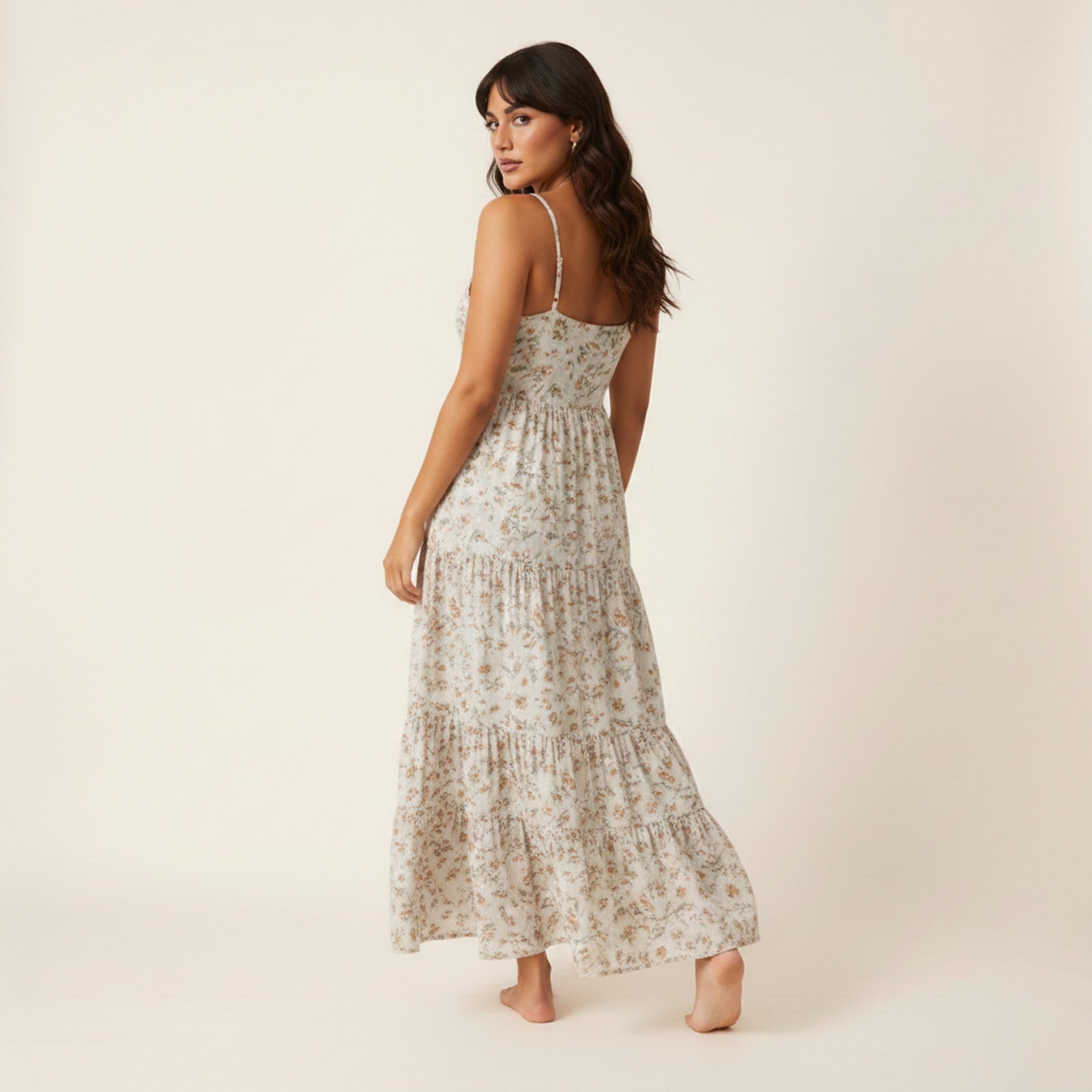 Solstice | Women's Cotton Blend Maxi Dress - Back View
