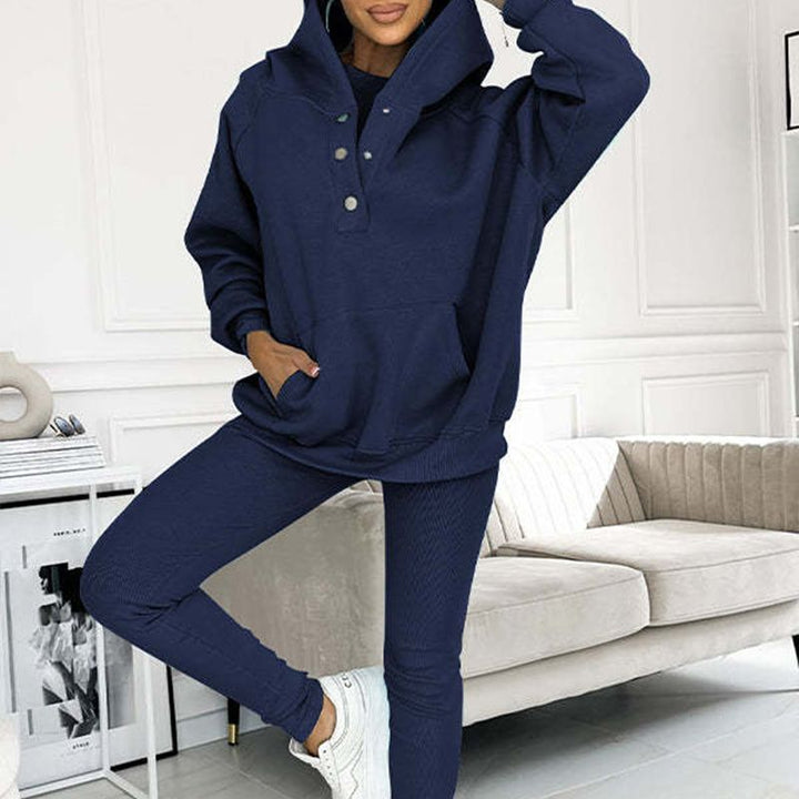 Ensemble™ | 3-Piece Women's Set with Hoodie, Slim Vest, and Pants
