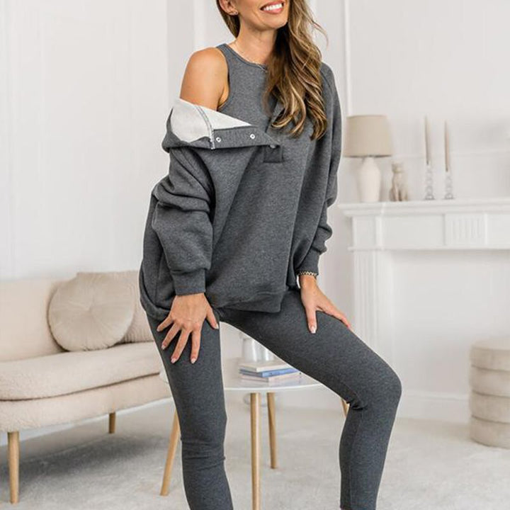 Ensemble™ | 3-Piece Women's Set with Hoodie, Slim Vest, and Pants