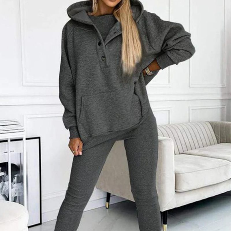 Ensemble™ | 3-Piece Women's Set with Hoodie, Slim Vest, and Pants