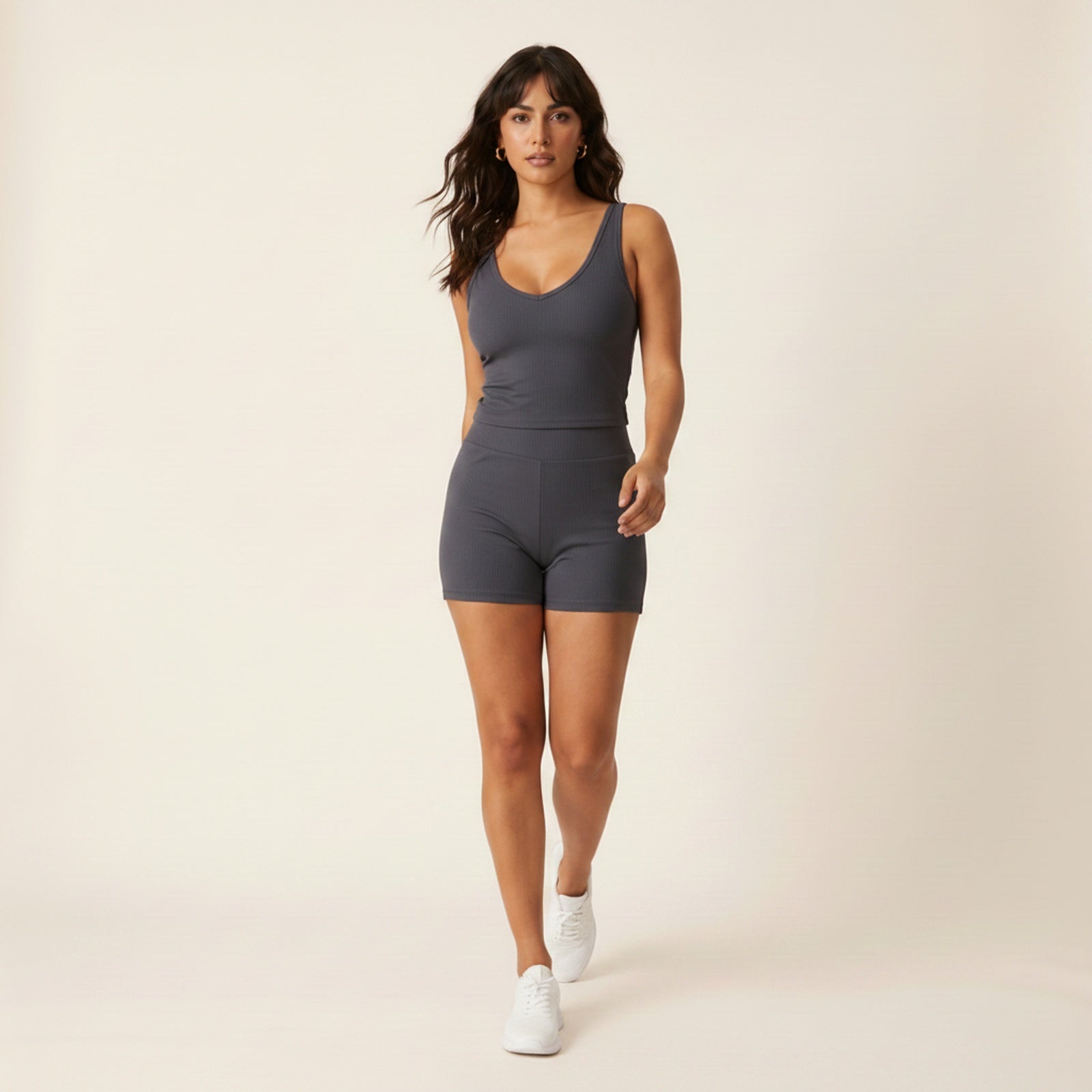 Stride | Women's Ribbed Nylon Shorts Set - Movement