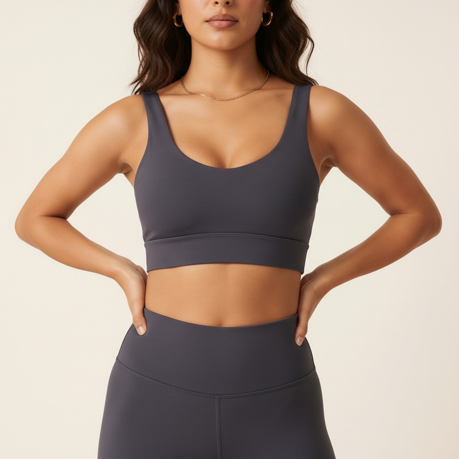 Tempo | Women's Nylon/Spandex Workout Set - Detail Close-up