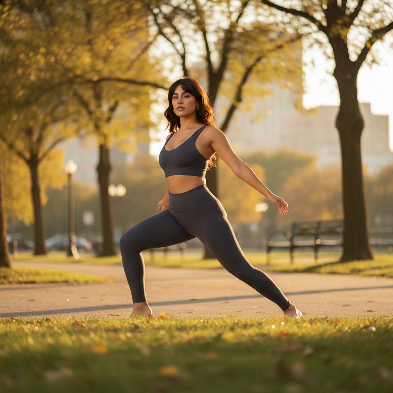 Tempo | Women's Nylon/Spandex Workout Set - Lifestyle Golden Hour