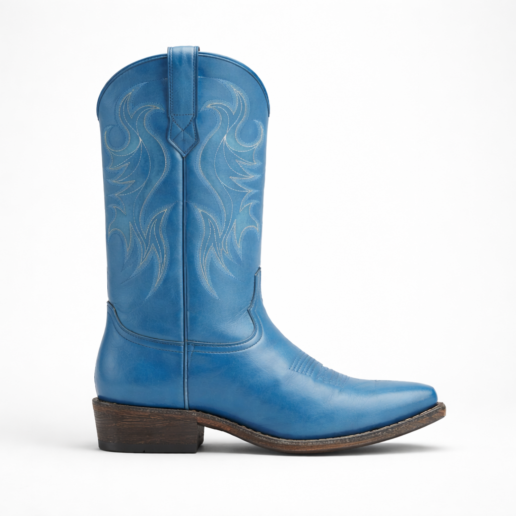 Women's Blue Jean Baby Western Boots - Snip Toe Blue