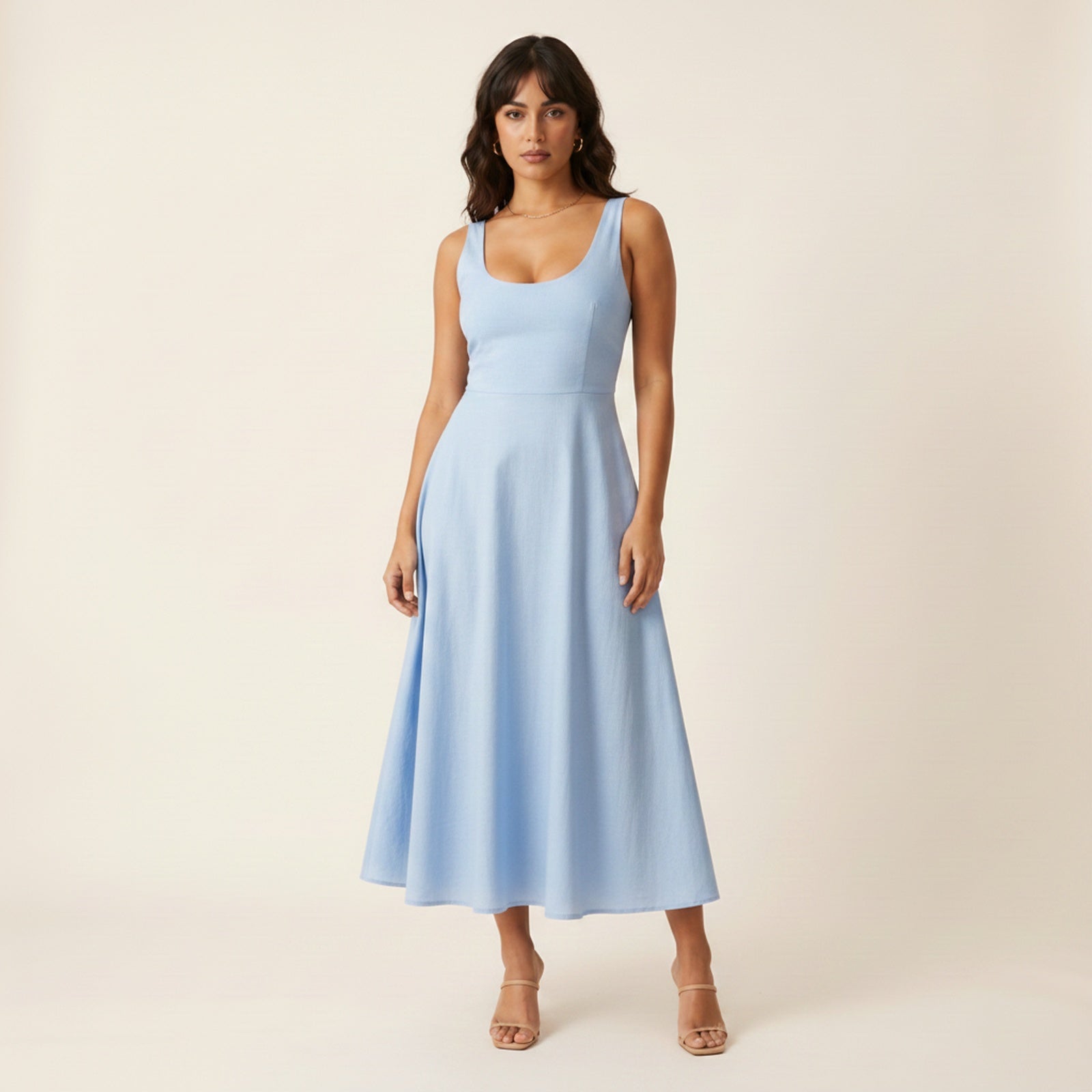 Wren | Women's Cotton Midi Dress - Hero Front